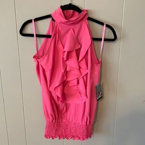 NWT Dimri Fuchsia Ruffle Top Size XS